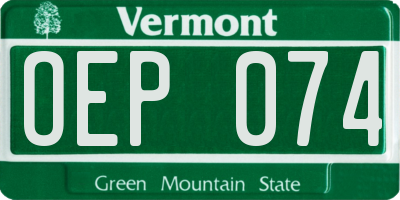 VT license plate OEP074