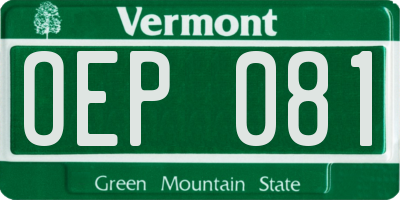 VT license plate OEP081