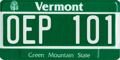VT license plate OEP101