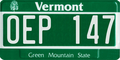 VT license plate OEP147