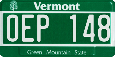 VT license plate OEP148