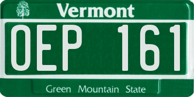 VT license plate OEP161