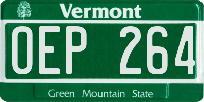 VT license plate OEP264