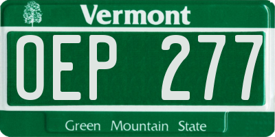 VT license plate OEP277