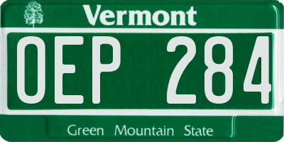 VT license plate OEP284