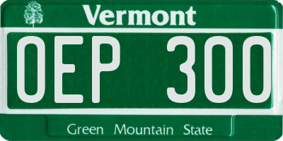 VT license plate OEP300