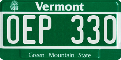 VT license plate OEP330