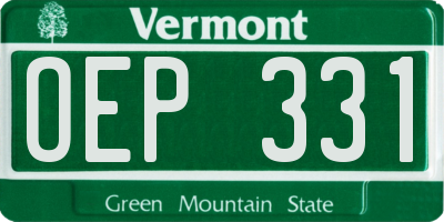 VT license plate OEP331