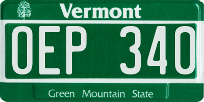 VT license plate OEP340