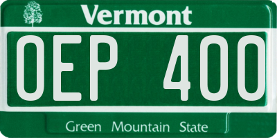 VT license plate OEP400