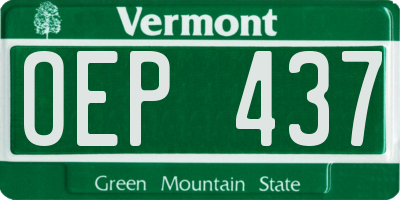 VT license plate OEP437