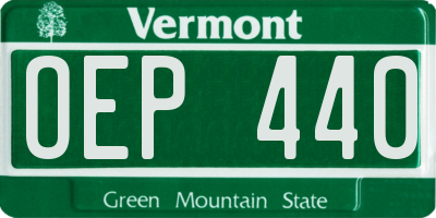 VT license plate OEP440