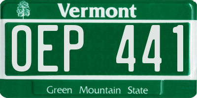 VT license plate OEP441