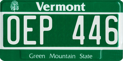VT license plate OEP446