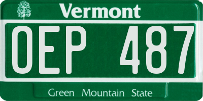 VT license plate OEP487