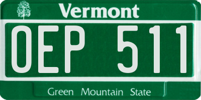 VT license plate OEP511
