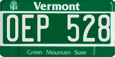 VT license plate OEP528