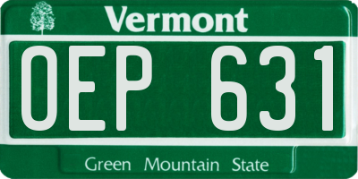 VT license plate OEP631