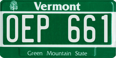 VT license plate OEP661