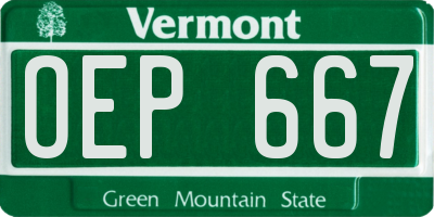 VT license plate OEP667