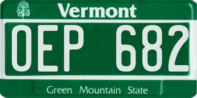VT license plate OEP682