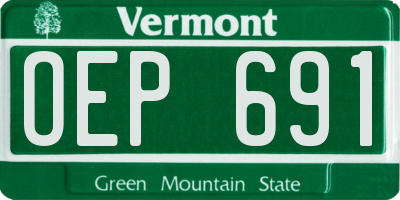 VT license plate OEP691