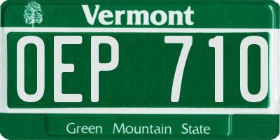 VT license plate OEP710