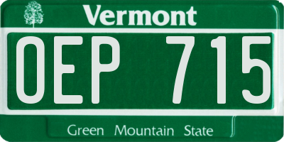 VT license plate OEP715