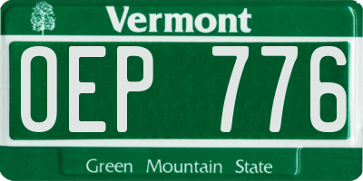 VT license plate OEP776