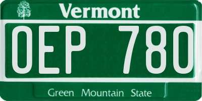 VT license plate OEP780