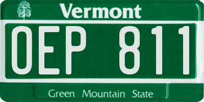 VT license plate OEP811