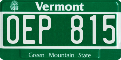 VT license plate OEP815