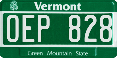 VT license plate OEP828