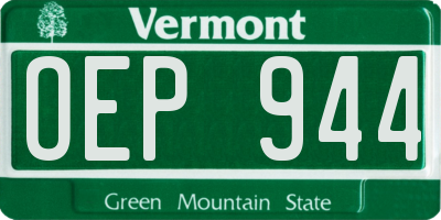 VT license plate OEP944