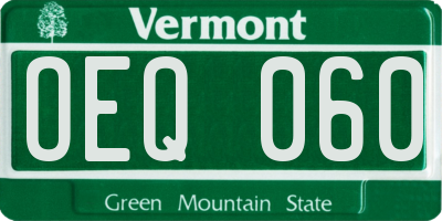 VT license plate OEQ060