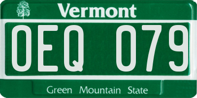 VT license plate OEQ079