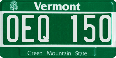 VT license plate OEQ150