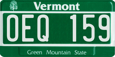 VT license plate OEQ159