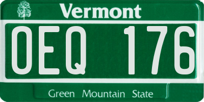 VT license plate OEQ176