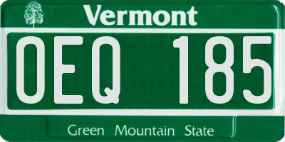 VT license plate OEQ185