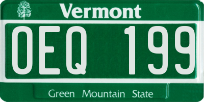 VT license plate OEQ199