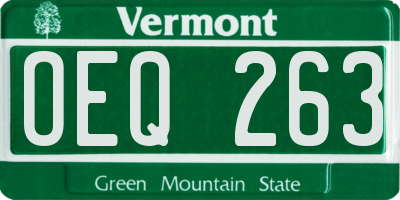 VT license plate OEQ263