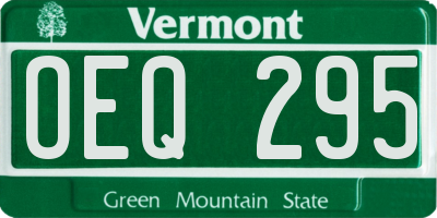 VT license plate OEQ295