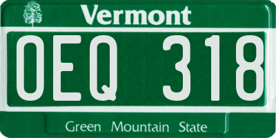VT license plate OEQ318