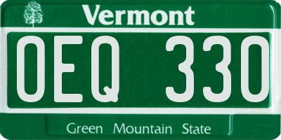 VT license plate OEQ330