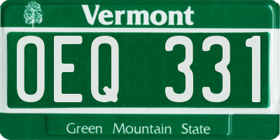VT license plate OEQ331