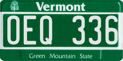VT license plate OEQ336