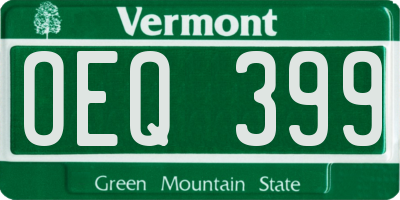 VT license plate OEQ399