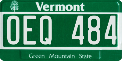 VT license plate OEQ484