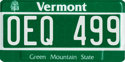 VT license plate OEQ499